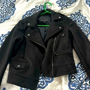 Black utility crop jacket